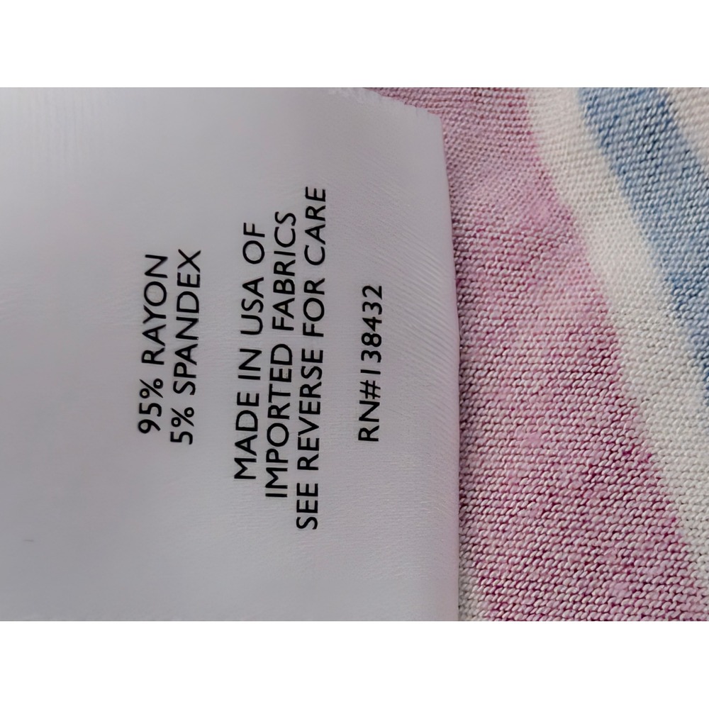 Modcloth Multi Colored Stripe Handkerchief Hem Midi with Pockets Size Small - Picture 9 of 9